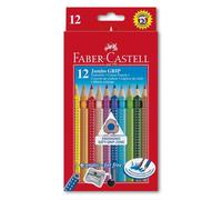 FABER CASTELL JUMBO GRIP PASTELLI ACQUARELLABILI 3.3 mm COLORI ASSORTITI CONF. 1