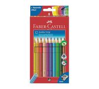 FABER CASTELL JUMBO GRIP PASTELLI ACQUARELLABILI 3.3 mm COLORI ASSORTITI CONF. 1