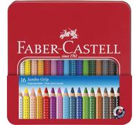Faber - Castell Jumbo Grip Colour Pencils Tin 16 Count (Pack of 1)