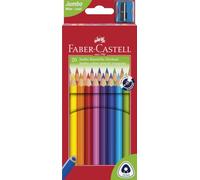 Faber Castell Matita colorata con impugnatura triangolare, colori vivaci, resist