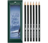 Faber-Castell Matite in grafite, nero opaco, grado HB, 6 pezzi, 1111