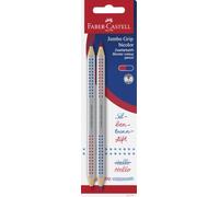FABER-CASTELL Jumbo Grip Bicolor 201734 2 Matite per la divisione sillabica, Nero