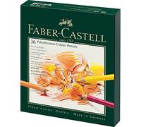 FABER-CASTELL - Matite Polychromos, 36 colori, valigetta studio | 36 matite artistiche con mina da 3,8 mm, pigmenti privi di acidi, elevata brillantezza dei colori in astuccio da studio