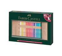 Faber-Castell - Rotolo con 34 matite colorate per artisti Polychromos con 1 mati