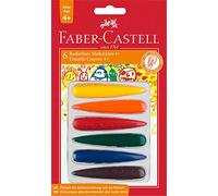 FABER-CASTELL - Pastelli a cera da usare con le dita, 6 pezzi, 4 anni