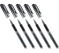 Faber-Castell Penna a Gel Uni-Ball Impact UM-153s, Nero, 5 Pezzi