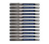 FABER-CASTELL - Penna a sfera a inchiostro continuo Free Ink blu, 12 pezzi | Rollerball a prova di documento con punta da 0,8 mm per una scrittura fluida e appunti