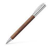 Faber-Castell - Penna a sfera Ambition in noce, mina B | Corpo in legno di noce con mina nera a grande capacità, a prova di documento, e confezione regalo