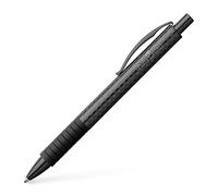 Faber-Castell - Penna a sfera Essentio Carbon nera | Corpo in carbonio con zona di impugnatura morbida, mina ad alta capacità B e clip metallica a molla