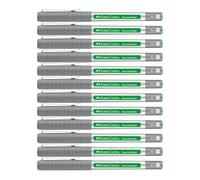 FABER-CASTELL - Penna a sfera Free Ink verde erba, 12 pezzi | Rollerball adatto ai documenti con punta da 0,4 mm per una scrittura e appunti precisi, 12 pezzi