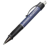 Faber-Castell 140732 - Penna a sfera GRIP PLUS BALL, refill M, colore fusto blu metallizzato, colore inchiostro blu, 1 pezzo
