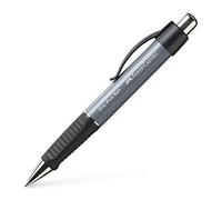 FABER-CASTELL - Penna a sfera GRIP PLUS BALL Grigio pietra, ref. M | Mina a prova di cancellazione e zona di presa ergonomica per una scrittura confortevole