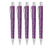 FABER-CASTELL - Penna a sfera Poly Ball Leo Nightshade, 5 pezzi | Ricarica XB sostituibile, a prova di documento, forma triangolare ergonomica per una scrittura confortevole