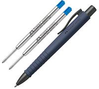 Faber-Castell - Penna a sfera Poly Ball XB Urban, colore: blu, inclusi 2 refill XB blu