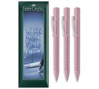 Faber-Castell Penna a sfera retrattile Grip 2010, tratto M - Rose Shadows (confezione da 3)