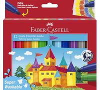 Faber-Castell Penna con punta in fibra Jumbo 12pz Superlavabile