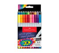 Faber-Castell 155318 - Set di pennarelli Boldpen, 20 pennarelli con impugnatura e larghezza tratto 1 mm, inchiostro lavabile