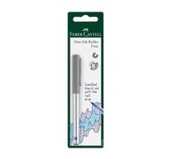 Faber-Castell Penna roller da 0,7 mm, inchiostro incluso, colore: blu, confezione da 4