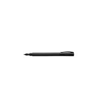 Faber-Castell 147153 - Stilografica Ambition All Black, larghezza pennino B, nero
