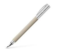 FABER-CASTELL - Penna stilografica Ambition OpArt White Sand, pennino EF