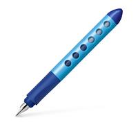 Faber-Castell 149849 - Penna stilografica da scolaro Scribolino, per mancini, tratto: L (spesso), colore: Blu