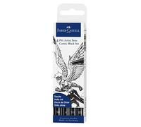 Faber-Castell Set 4 Pitt Artist Pen Comic neri