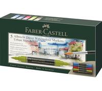 Faber-Castell 160310 - Pennarello acquerello Albrecht Dürer con doppia punta, 10 pezzi, pennarello con punta in fibra e punta a pennello