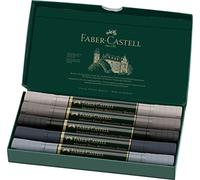 Faber-Castell - Pennarelli ad acquerello Albrecht Dürer, 5 pezzi | Matite artistiche altamente pigmentate con punta a pennello e punta in fibra per un'applicazione del colore ampia e precisa
