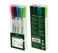 Faber Castell Pennarelli cancellabili con punta tonda per lavagna bianca, confez