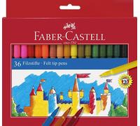 Faber-Castell Pennarelli Fibra A Feltro Colori Assortiti Confezione Da 36