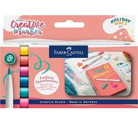 Faber-Castell Set pennarelli Goldfaber Creative 161013 – 6 pz a pennello indelebili Holiday Vibes