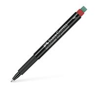 Pennarello Multimark universale permanente con gomma - rosso - punta fine 0,6mm - Faber Castell