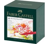 Faber-Castell Pitt Artist Brush Pens 60 Pack Multicolore In Scatola Regalo