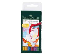 Faber Castell Pitt Artista Pennello Penne Basic Colori Set Di 6