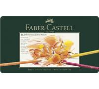 FABER-CASTELL - Polychromos colour pencil, tin of 36 (110036)
