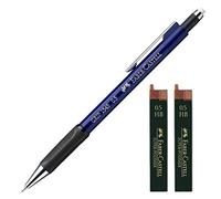 Faber-Castell, portamine grip, 1345 51, spessore mina: 0,5 mm (blu, con 24 mine di ricambio)