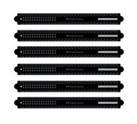 FABER-CASTELL - Righello Dots nero da 30 cm, 6 pezzi