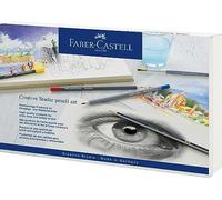 FABER-CASTELL - Set Creative Studio, 30 pezzi | Con matite acquerellabili Goldfaber, Pitt Artist Pens e accessori per artisti principianti e amatoriali