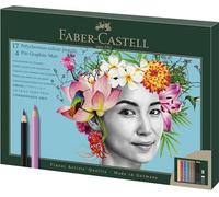 Faber-Castell 210052 - Set da disegno 23 pezzi con matite colorate Polychromos e matite Pitt Graphite Matt, incl. temperino e gomma