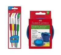 FABER-CASTELL - Set da disegno con bicchiere e pennello, 5 pezzi