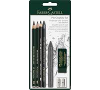 Faber-Castell PITT Graphite Master Set,Grey,7 Piece Set Pitt Graphite Set