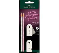 FABER-CASTELL - Set da scrittura Sparkle Rose Coconut, 4 pezzi