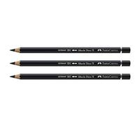 Faber-Castell - Set di 3 matite colorate acquerello Albrecht Duerer Mina 3,8 mm Nero