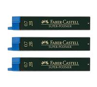 Faber-Castell 0,7 mm 2B Super-Polymer Fineline Mines Leads (3 confezioni da 12)