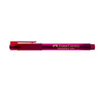 FABER-CASTELL Set di 6 penne in feltro fineliner Broadpen a punta larga, colore: rosso