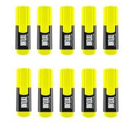 Faber-Castell 205251 - Set di evidenziatori TXTLNR giallo, 10 pennarelli neon per bambini e adulti, mini