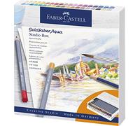 FABER-CASTELL - Set di matite acqua 38 pezzi Goldfaber Aqua Atelierbox | Set da studio con 38 matite acquerellabili, 2 matite Goldfaber, 1 pennello tondo - per artisti amatoriali e principianti