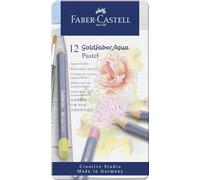 FABER-CASTELL - Set di matite acquerellabili 12 pezzi Goldfaber | Matite acquerellabili in delicate tonalità pastello per carta chiara, colorata e scura
