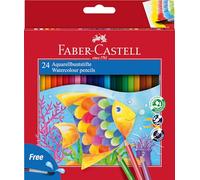 Matite colorate Faber Castell - 939140 Matite da disegno colorate di colori assortiti e tratto 3,3 mm in confezione da 24 Pz.