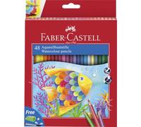 Faber-Castell Watercolour Pencil + Brush Box - 48 Pencils 1 count (Pack of 1)
